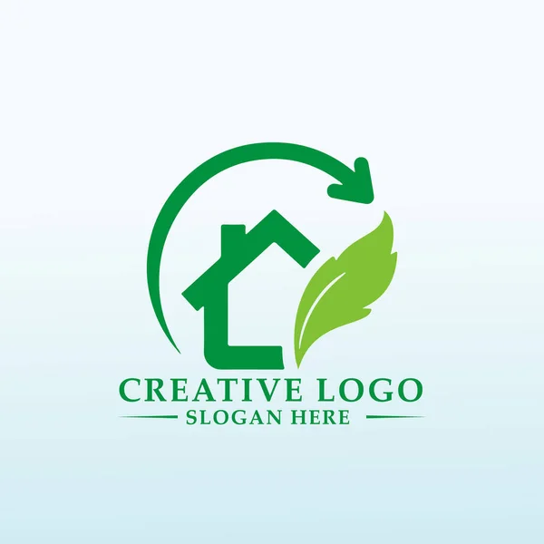 Planeta Zaprojektować Logo Dla Ekologicznego Rozwoju Start — Wektor stockowy