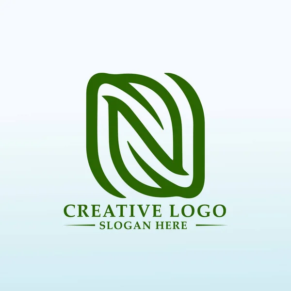 Bokstaven Cannabis Behöver Ikonisk Logotyp — Stock vektor