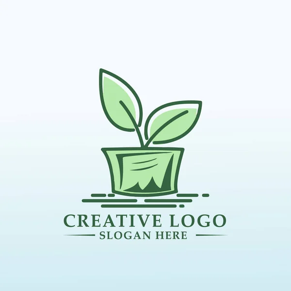 Odlare Fokuserar För Närvarande Hampa Logotyp — Stock vektor