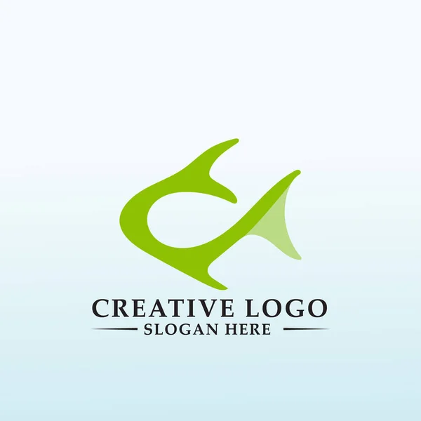 Yatırımcı Vektör Logosu Balık Simgesi Tasarımı — Stok Vektör