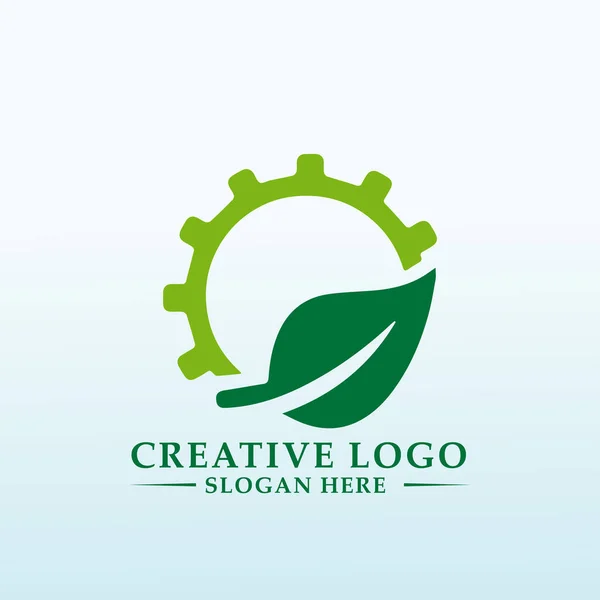 Роботи Рослини Логотип Зеленої Робочої Сили — стоковий вектор