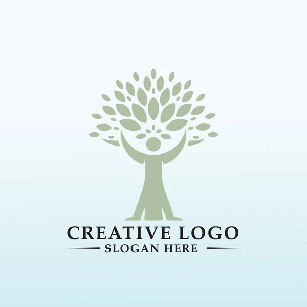 Дизайн Логотипа Cbd Tree Paradise — стоковый вектор