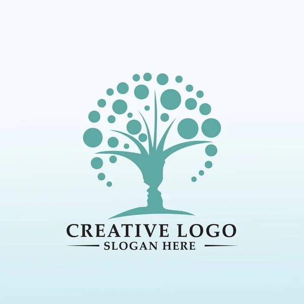 Cbd Cennet Ağacı Logo Tasarımı — Stok Vektör