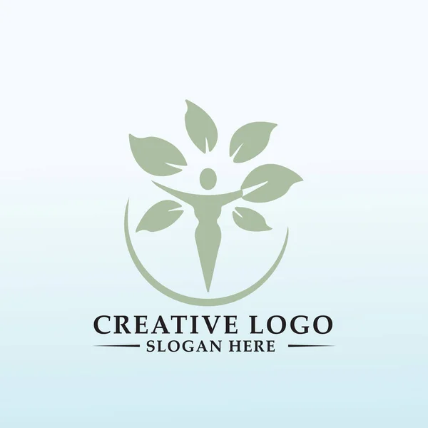 Marca Cbd Diseño Del Logo Tree Paradise — Archivo Imágenes Vectoriales