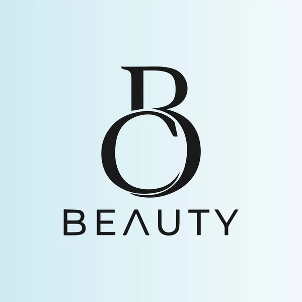 Belleza Couture Logo Diseño Vectorial Letra — Vector de stock