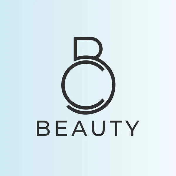美容美发标志矢量设计字母Bc — 图库矢量图片