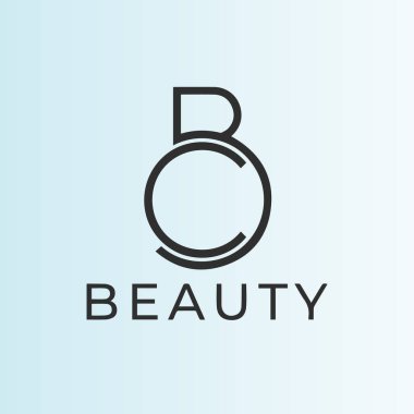 Beauty Couture logo vektör tasarım harfi BC