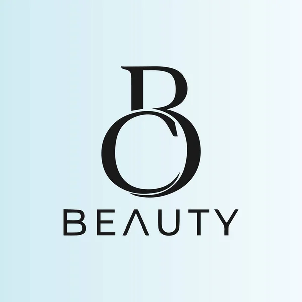 Beauty Couture Logo Vektor Design Buchstabe — Stockvektor