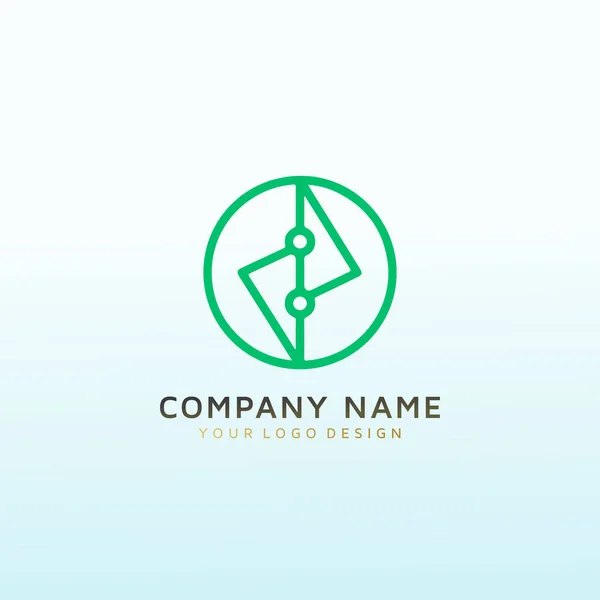 Próxima Geração Design Logotipo Reabilitação Verde — Vetor de Stock