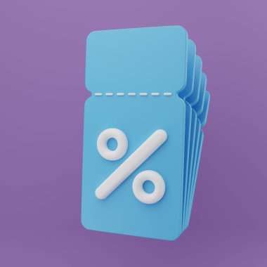 3D çizim karikatür çevrimiçi etiket fiyatını en aza indiriyor. Satın alma indirimi. İleride kullanmak için indirim kuponu. İnternetten alışveriş, fiyat etiketlerinde özel teklif