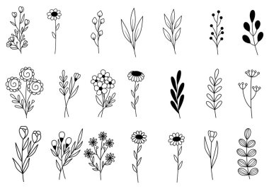 0002 hand drawn flowers doodle