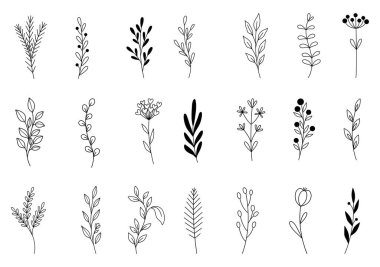 0007 hand drawn flowers doodle