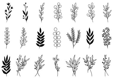 0021 hand drawn flowers doodle