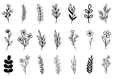 0022 hand drawn flowers doodle