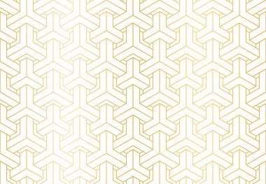 Japon ahşap süsü kumiko 'ya dayanan kusursuz geometrik desen. Kumaş, tekstil, kapak, ambalaj kağıdı ve arka plan için harika bir tasarım. Geleneksel İslami sanat.