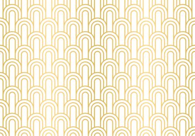 Art Deco Kusursuz arkaplan Balık ölçeği üst üste binen yay daire çizgili çizgi zigzag dalga deseni