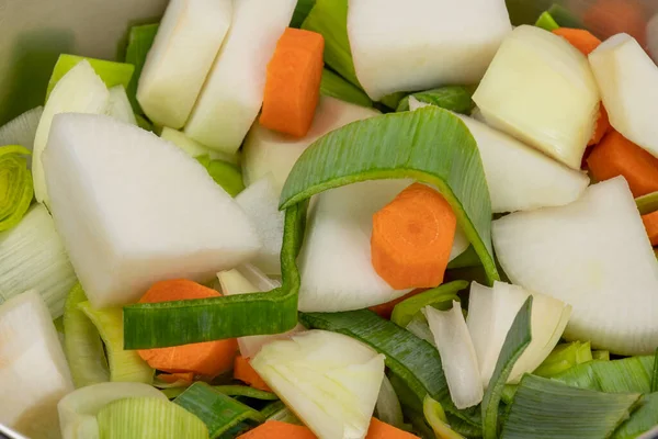 Rohe Gemüsemischung Für Suppe — Stockfoto