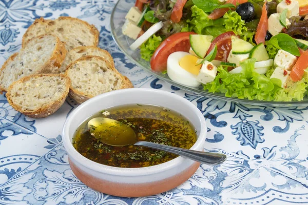 Salad Cheese Olives — Stock Photo, Image