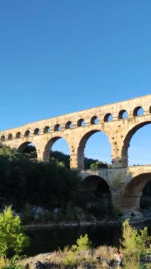 Pont du Gard 'da gün batımı