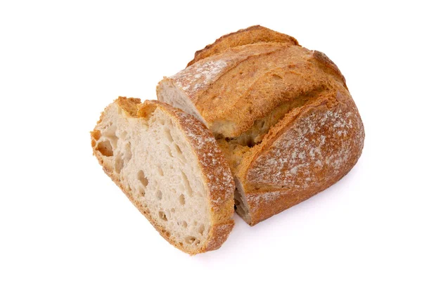 Нарізаний Хліб Ізольований Білому Тлі — стокове фото