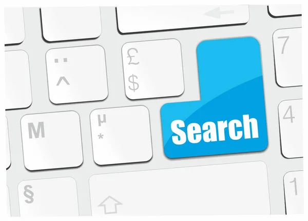 Computer Keyboard Search Written — Stock Photo, Image