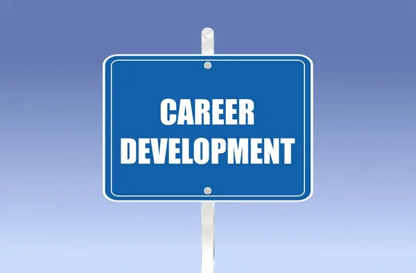 Road Sign Career Development Written — Stock Photo, Image