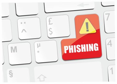 Üzerinde Phishing yazan bilgisayar klavyesi