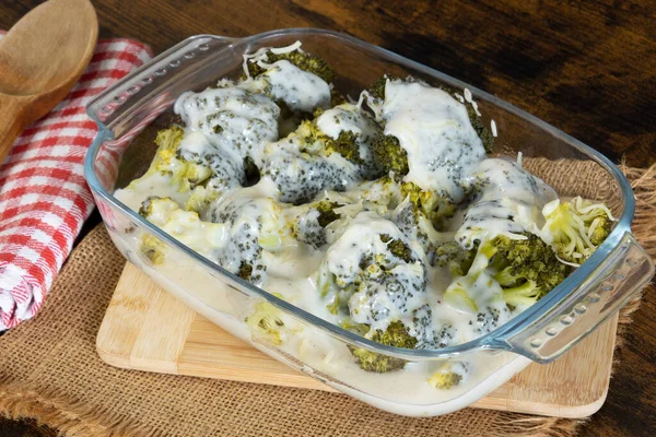 stock image broccoli gratin cooked in a dish