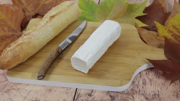 Coulommiers Fromages Grumes Chèvre Close — Video