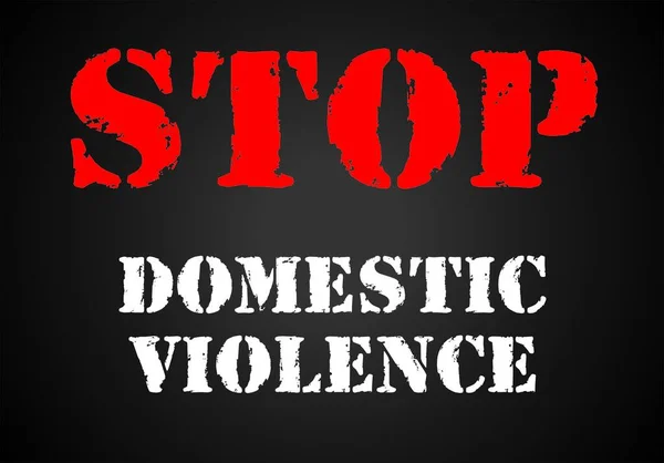 Black Background Stop Domestic Violence Written — Stock Photo, Image