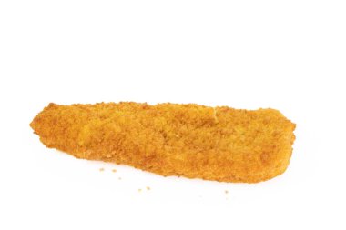 Beyaz arka planda izole edilmiş, yakın plan ekinlenmiş balık.