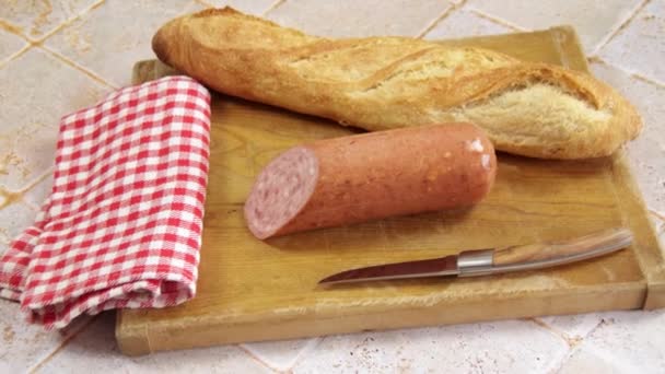 Garlic Sausage Baguette Cutting Board — Video