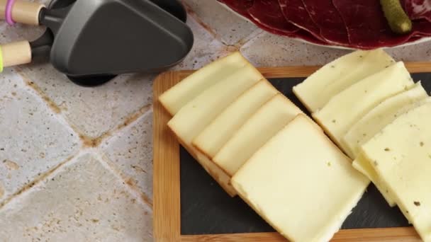 Sery Charcuterie Raclette — Wideo stockowe