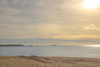 view of the horizon on a beach