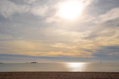 view of the horizon on a beach