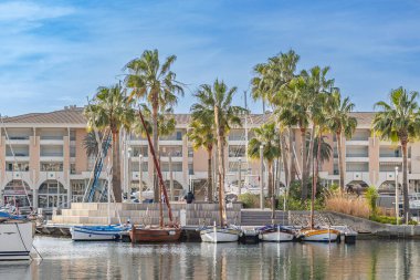 boats for sea trips in the port of Frjus