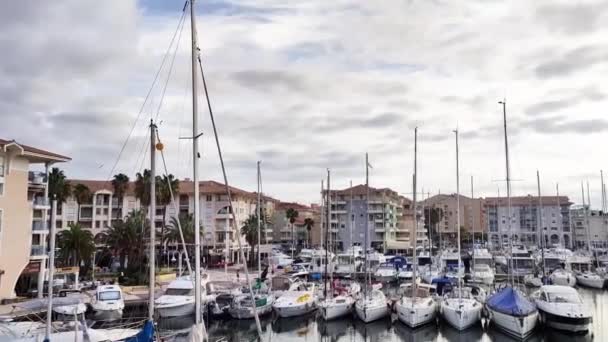Port City Frejus Var France — Stok video