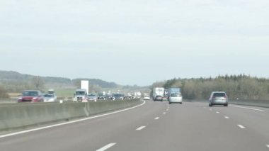 traffic on the A31 motorway, near the Combe Suzon rest area, in France