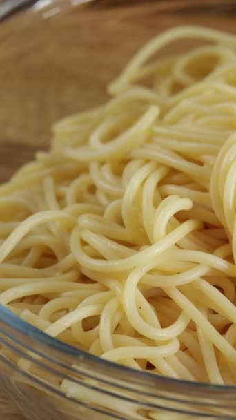 Dish Spaghetti Butter Close — Video Stock