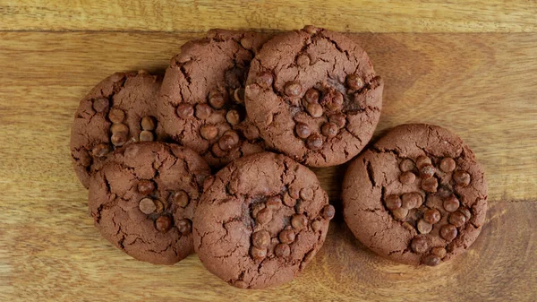 Печенье Шоколадное Печенье Крупным Планом Столе — стоковое фото