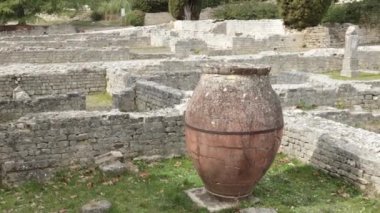Vaison la Romaine 'deki Puymin antik Roma bölgesi (Vaucluse, Fransa)