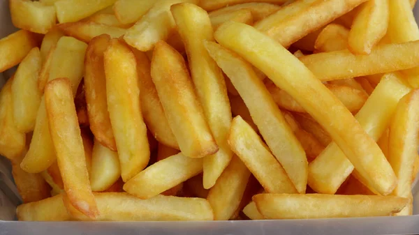 Tray Fries Close Table —  Fotos de Stock