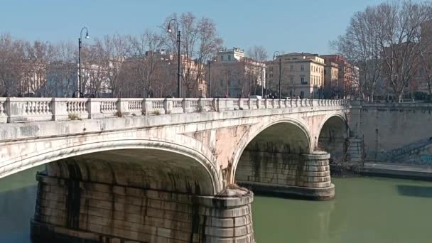 Vista Sul Ponte Regina Margherita Roma — Video Stock