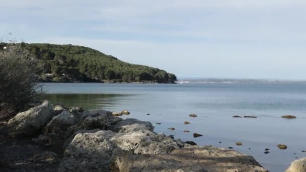 Praia Ranquet Lagoa Berre Istres — Vídeo de Stock