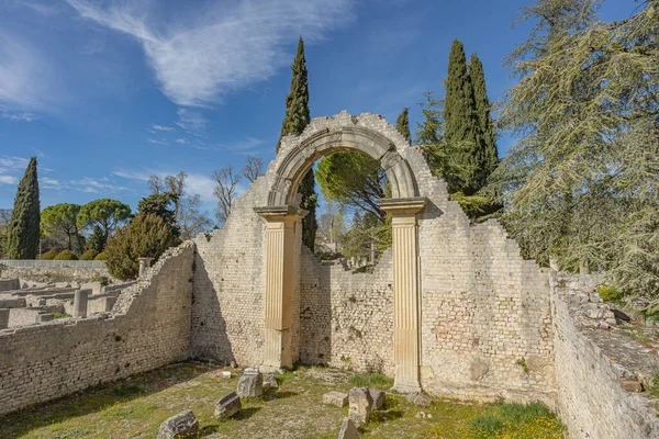 Uitzicht Site Van Romeinse Resten Stad Vaison Romaine Vaucluse — Stockfoto