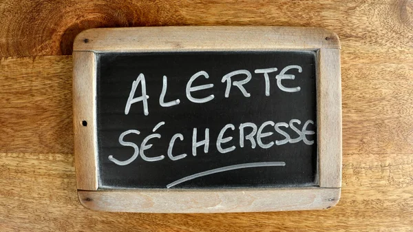 Kuraklık Alarmı Sözcüğü Fransızca Yazılıydı — Stok fotoğraf