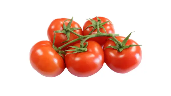 Racimo Tomates Rojos Primer Plano Aislado Sobre Fondo Blanco — Foto de Stock
