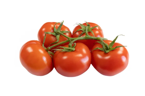 Bunch Red Tomatoes Close Isolated White Background — Stock Photo, Image