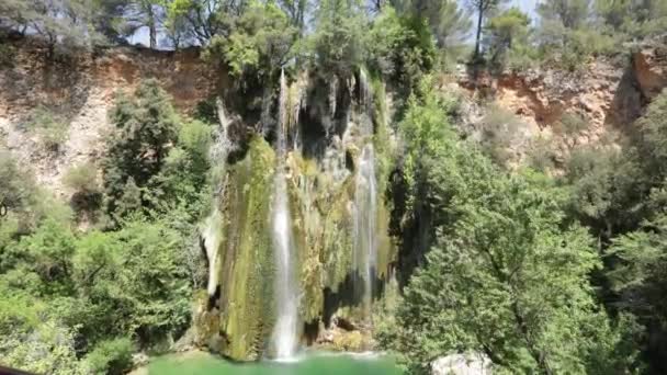 Вид Великолепный Водопад Силлан Варе — стоковое видео