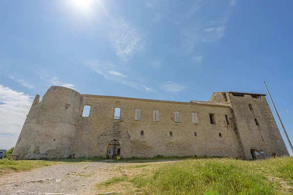 stock image Templar castle in the town of Groux-les-Bains, Provence, France